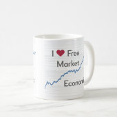 I Love Free Market Economics grappig Koffiemok (Voorkant rechts)