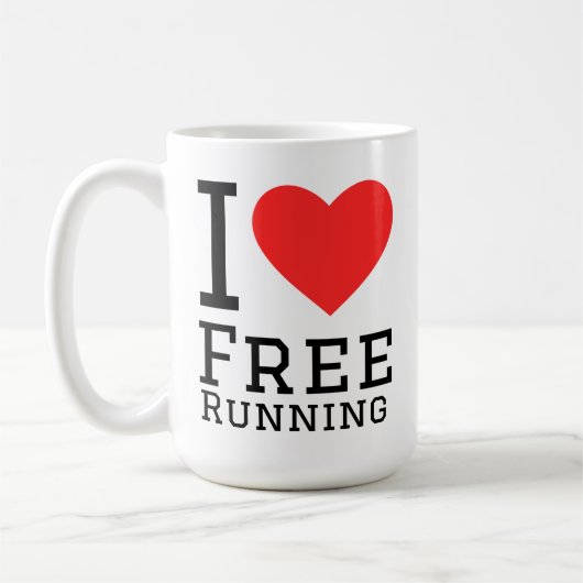 I love free running koffiemok (Links)