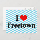 I Love Freetown, Sierra Leone Briefkaart (Voorkant / Achterkant)