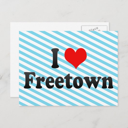 I Love Freetown, Sierra Leone Briefkaart (Voorkant / Achterkant)