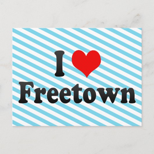 I Love Freetown, Sierra Leone Briefkaart (Voorkant)