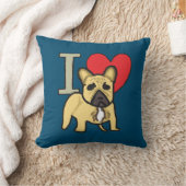 I Love French Bulldogs Kussen (Deken)