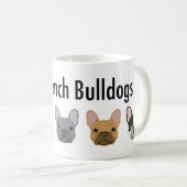 I Love French Bulldogs mok - frenchie gift (Voorkant rechts)