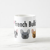 I Love French Bulldogs mok - frenchie gift (Center)