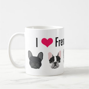 I Love French Bulldogs mok - frenchie gift