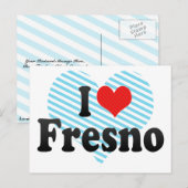 I Love Fresno Briefkaart (Voorkant / Achterkant)