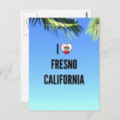 I Love Fresno, California Briefkaart (Voorkant / Achterkant)