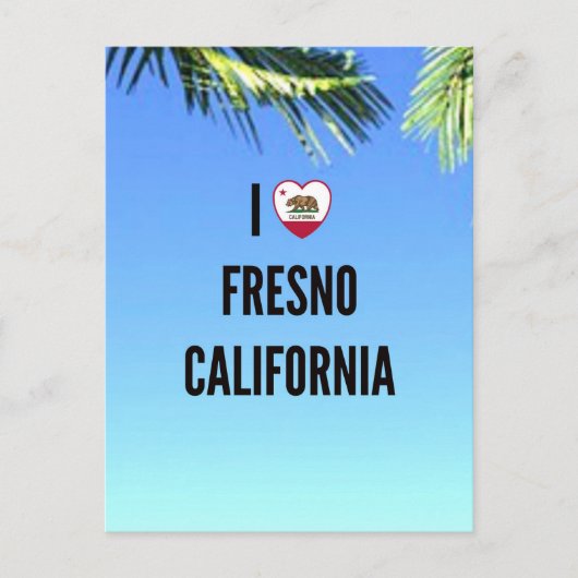I Love Fresno, California Briefkaart (Voorkant)