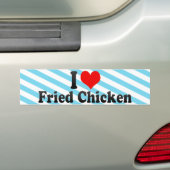 I Love Fried Chicken Bumpersticker (Op auto)