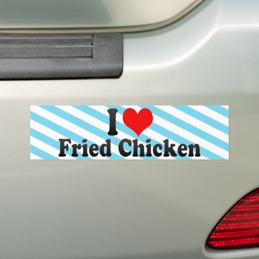 I Love Fried Chicken Bumpersticker (Op auto)