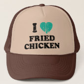 I Love Fried Chicken Trucker Pet (Voorkant)