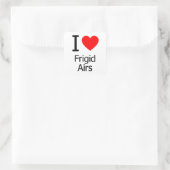 I Love Frigid Air Vierkante Sticker (Tas)