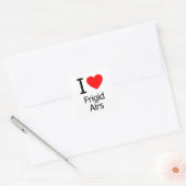 I Love Frigid Air Vierkante Sticker (Envelop)
