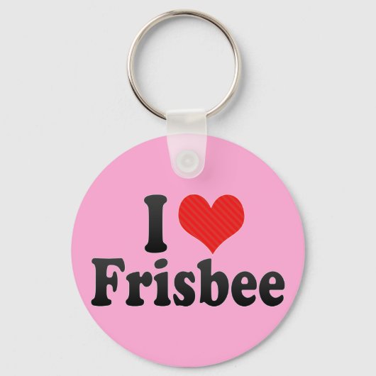 I Love Frisbee Sleutelhanger (Voorkant)