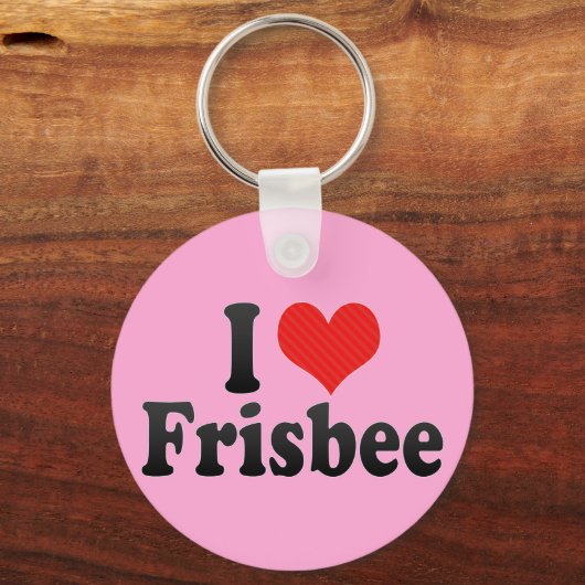 I Love Frisbee Sleutelhanger (Voorkant)