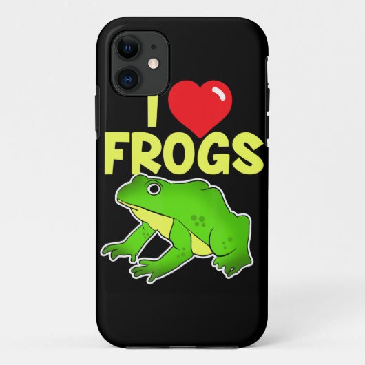 I Love Frogs Funny Animal Kikker Lover Amphibian Case-Mate iPhone Case (Achterkant)
