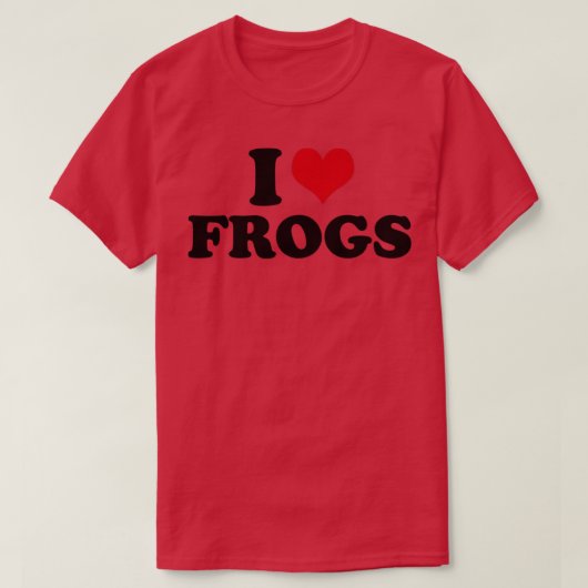 I Love Frogs Kikker T-shirt (Design voorkant)