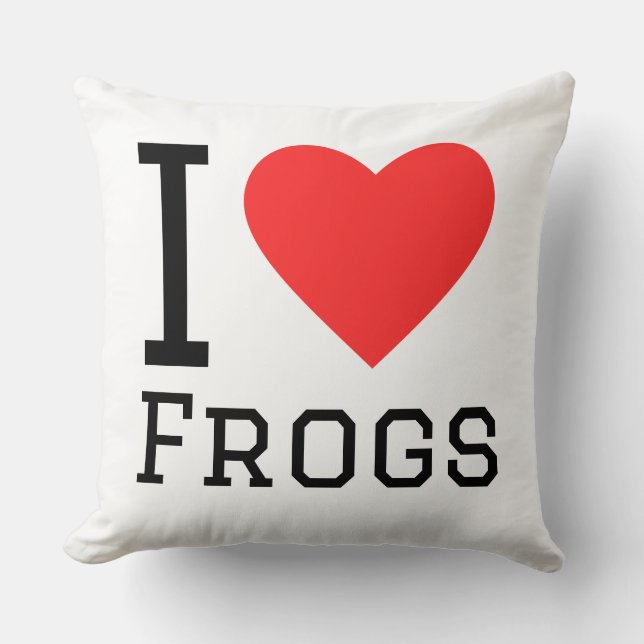 I love frogs kussen (Voorkant)