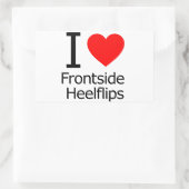 I Love Frontside Heelflips Rechthoekige Sticker (Tas)