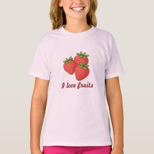 "I love fruit" T-shirt (Voorkant)