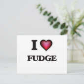 I Love Fudge Briefkaart (Staand voorkant)