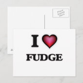 I Love Fudge Briefkaart (Voorkant / Achterkant)