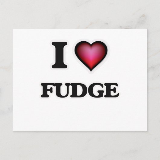 I Love Fudge Briefkaart (Voorkant)