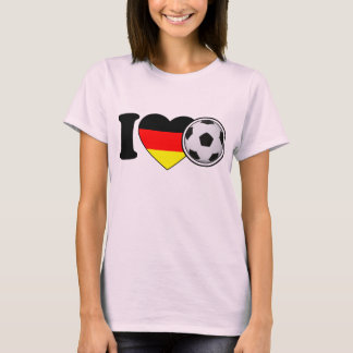 "I Love Fußball" Damen-Shirt Deutschland Duitsland T-shirt