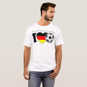 "I Love Fussball" - Mit beliebtem Deutschlandherz T-shirt (Voorkant volledig)