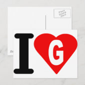 I-love-G. Briefkaart (Voorkant / Achterkant)
