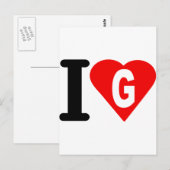 I-love-G. Briefkaart (Voorkant / Achterkant)