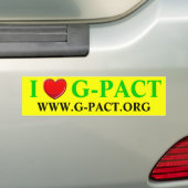 I Love G-PACT.org Bumpersticker (Op auto)