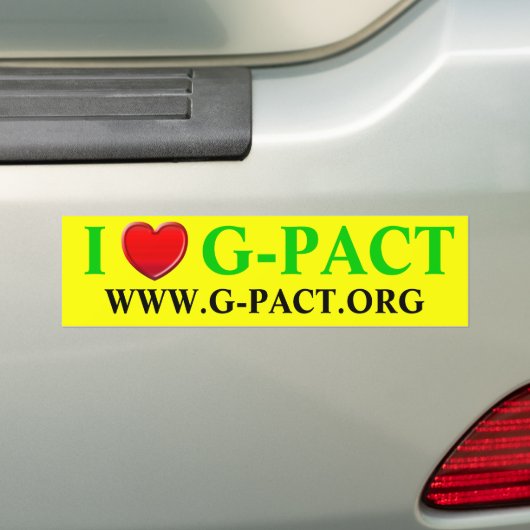I Love G-PACT.org Bumpersticker (Op auto)