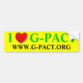 I Love G-PACT.org Bumpersticker (Voorkant)