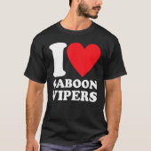 I Love Gaboon Vipers Retro T-shirt (Voorkant)
