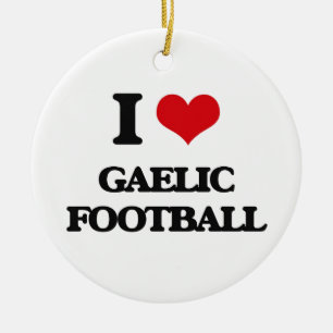 I Love Gaelic Football Keramisch Ornament
