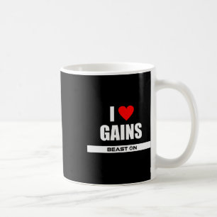 I Love Gains Bodybuilding Gainz Gym Fitness Traini Koffiemok