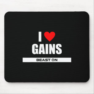 I Love Gains Bodybuilding Gainz Gym Fitness Traini Muismat