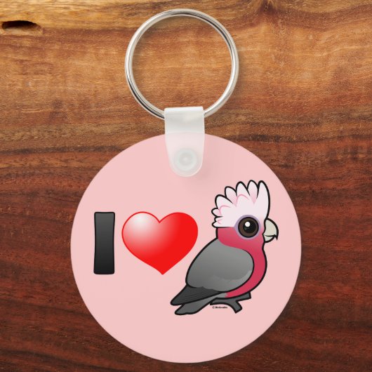 I Love Galahs (crest up) Sleutelhanger (Voorkant)