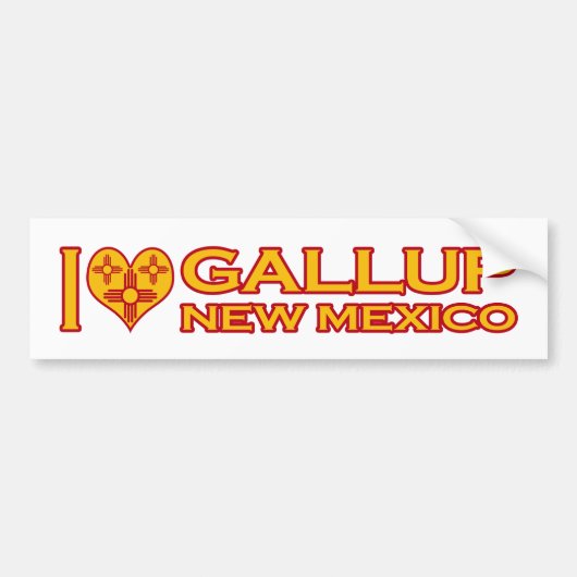 I Love Gallup, NM Bumpersticker (Voorkant)