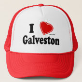 I Love Galveston Trucker Pet (Voorkant)