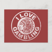 I Love Gambling Briefkaart (Voorkant)