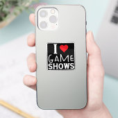 I Love Game Shows, Funny Gezegde Game Shows Lover Sticker (Telefoon)