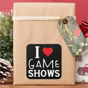 I Love Game Shows, Funny Gezegde Game Shows Lover Vierkante Sticker