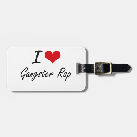 I Love GANGSTER RAP Bagagelabel (Voorkant horizontaal)
