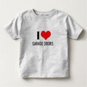 I Love Garage Doors Funny Christmas Red Heart Gift Kinder Shirts (Voorkant)