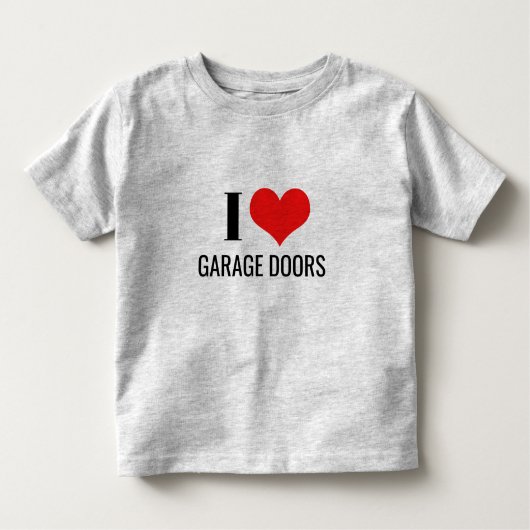 I Love Garage Doors Funny Christmas Red Heart Gift Kinder Shirts (Voorkant)