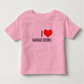 I Love Garage Doors Red Heart Christmas Gift Pink Kinder Shirts (Voorkant)