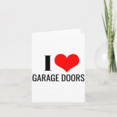 I Love Garage Doors Red Heart Funny Christmas Gift Kaart (Voorkant)
