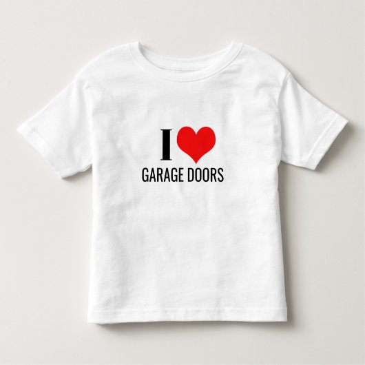 I Love Garage Doors Red Heart Funny Christmas Gift Kinder Shirts (Voorkant)
